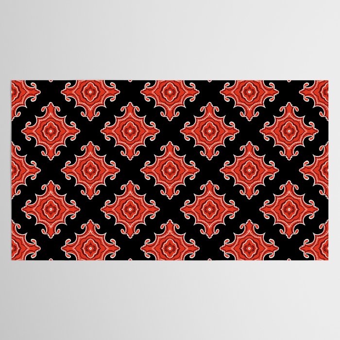 Red Waves Tablecloth Gallery Image 2