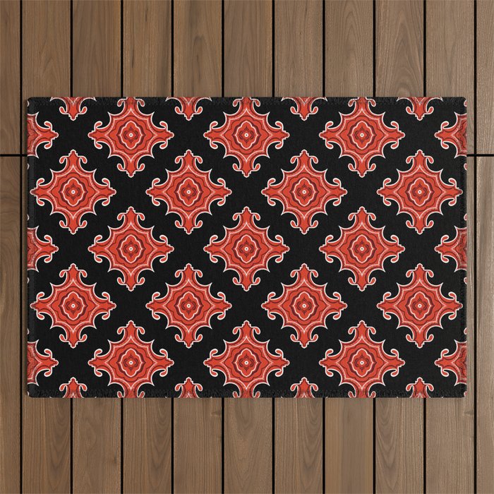 Red Waves Outdoor Rug Gallery Image 1