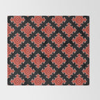 Red Waves Throw Blanket Gallery Image 2