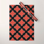 Red Waves Wrapping Paper Gallery Image 1