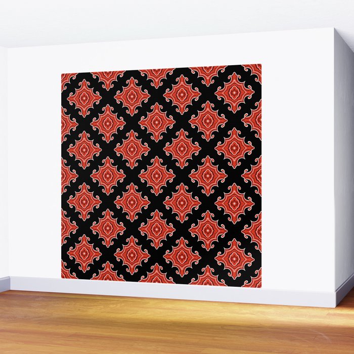 Red Waves Wall Mural Gallery Image 2