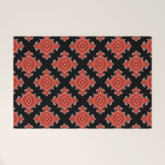 Red Waves Welcome Mat Gallery Image 1