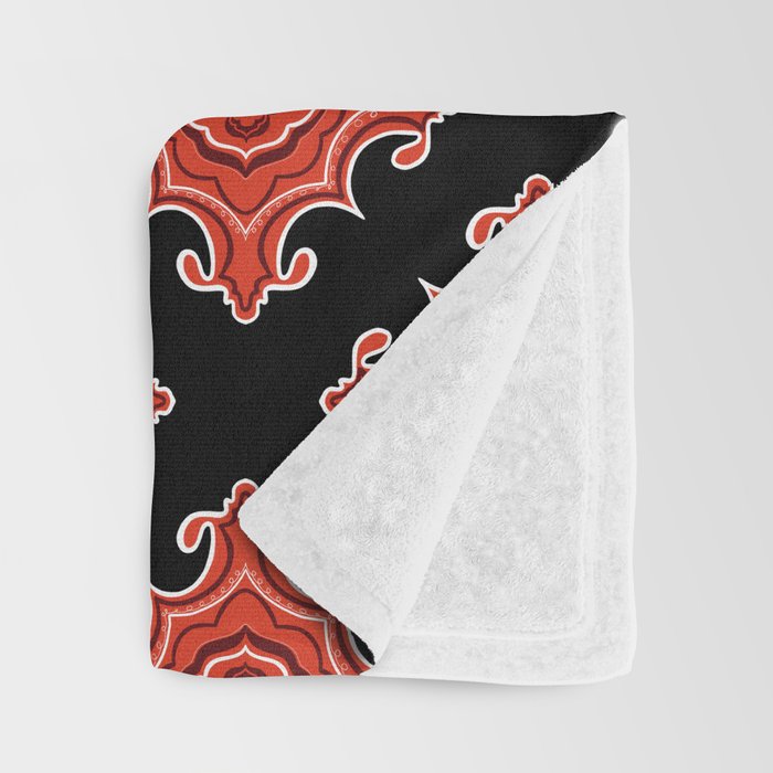 Red Waves Throw Blanket Gallery Image 3