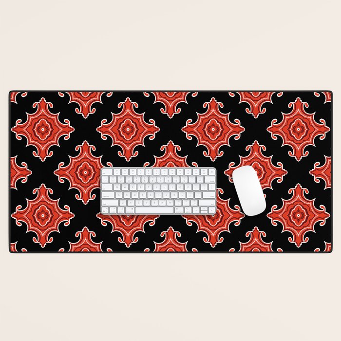 Red Waves Desk Mat Gallery Image 1