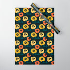 Midnight Flowers Wrapping Paper Gallery Image 1