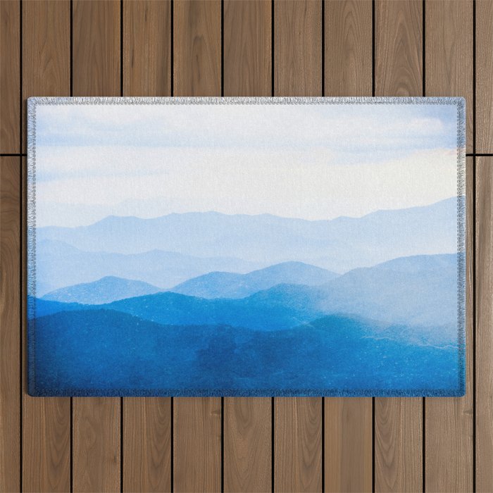 Smoky Mountain National Park Sunset Layers IV - Nature Photography Outdoor Rug Gallery Image 1