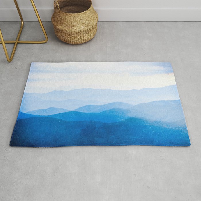 Smoky Mountain National Park Sunset Layers IV - Nature Photography Rug Gallery Image 1