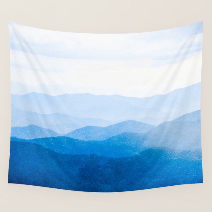 Smoky Mountain National Park Sunset Layers IV - Nature Photography Wall Tapestry Gallery Image 4