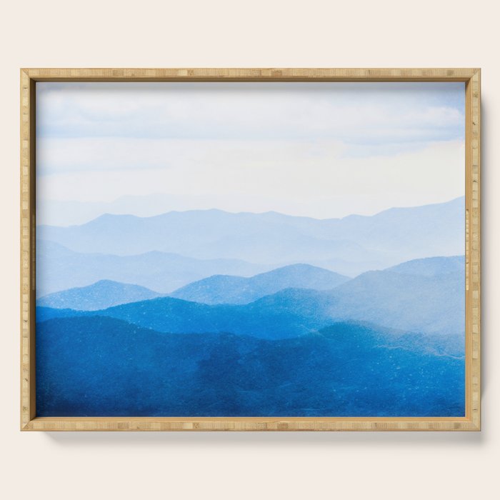 Smoky Mountain National Park Sunset Layers IV - Nature Photography Serving Tray Gallery Image 1