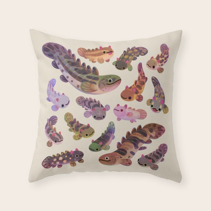 Baby polypterus Throw Pillow Gallery Image 6
