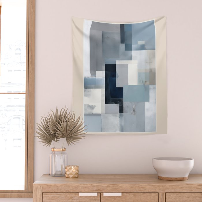 Soft Blue Forms I Wall Tapestry Gallery Image 2