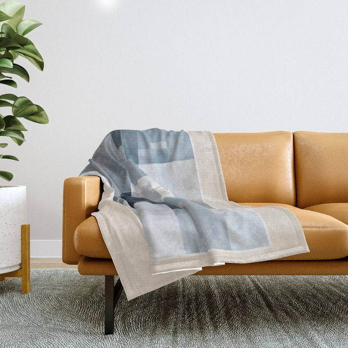 Soft Blue Forms I Throw Blanket Gallery Image 1