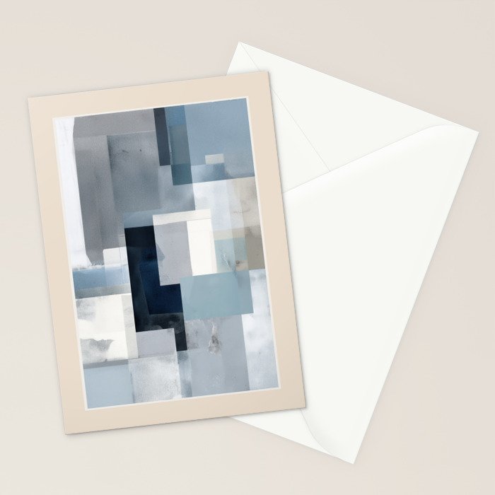 Soft Blue Forms I Stationery Card Gallery Image 2