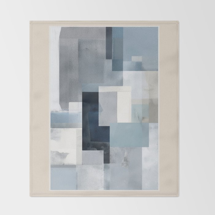 Soft Blue Forms I Throw Blanket Gallery Image 2