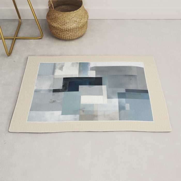 Soft Blue Forms I Rug Gallery Image 1