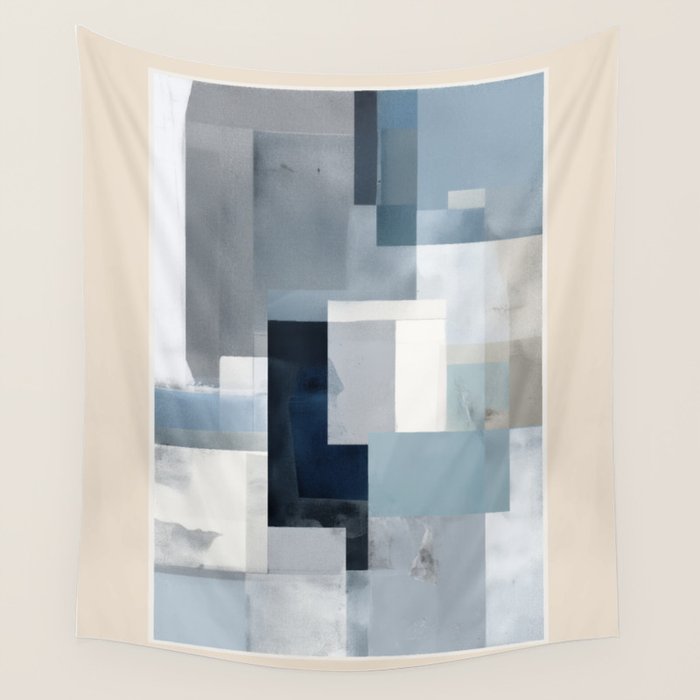 Soft Blue Forms I Wall Tapestry Gallery Image 4