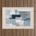 Soft Blue Forms I Outdoor Rug Gallery Image 1