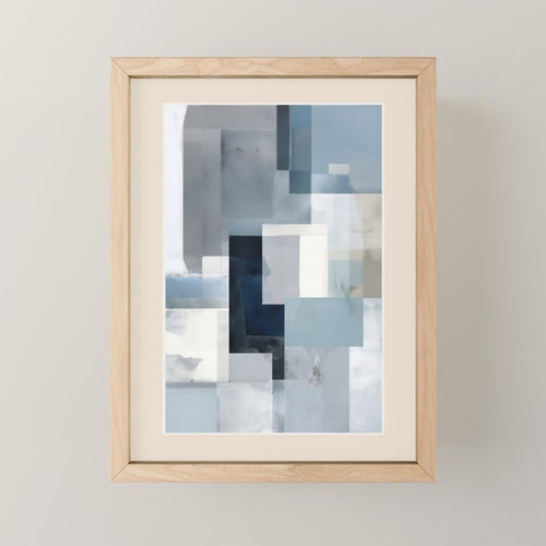 Soft Blue Forms I Mini Art Print Gallery Image 1