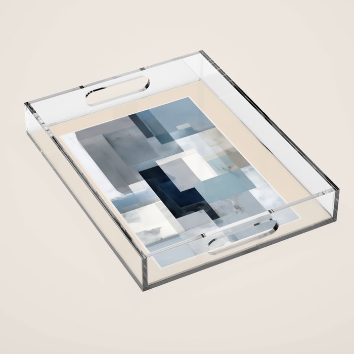 Soft Blue Forms I Acrylic Tray Gallery Image 1