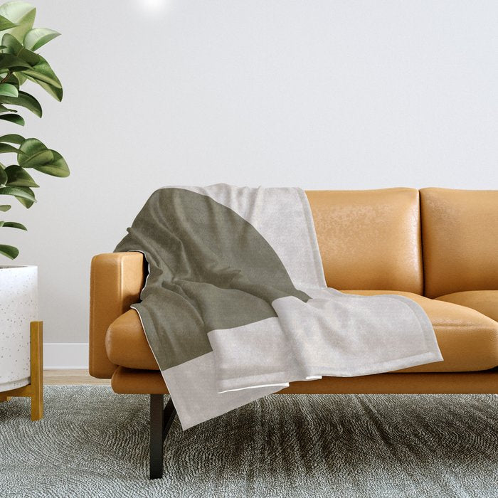 Arch (Olive & Cream) Throw Blanket Gallery Image 1