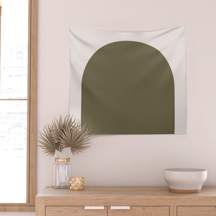 Arch (Olive & Cream) Wall Tapestry Gallery Image 2
