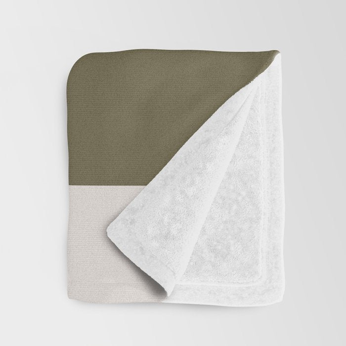 Arch (Olive & Cream) Throw Blanket Gallery Image 3