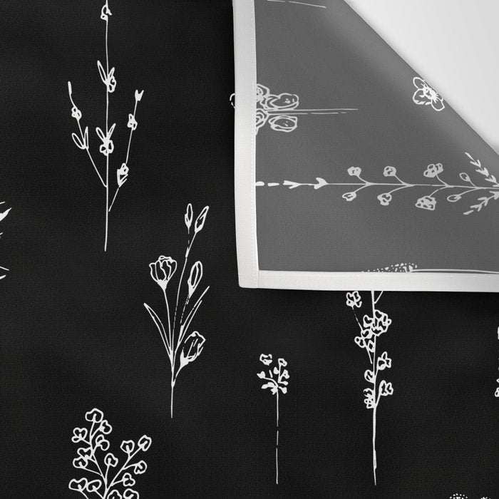 Black wildflowers Wall Tapestry Gallery Image 3