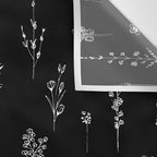 Black wildflowers Wall Tapestry Gallery Image 3
