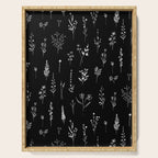 Black wildflowers Serving Tray Gallery Image 1