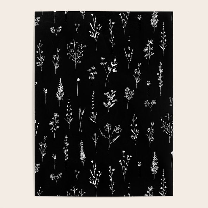 Black wildflowers Poster Gallery Image 4