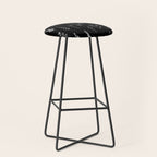 Black wildflowers Stool Gallery Image 1