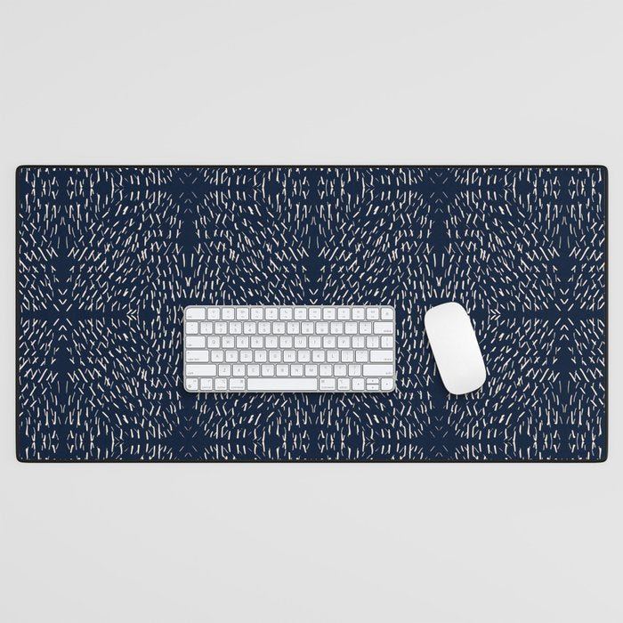 Celestial Stars Art, Indigo Blue, Boho Wall Art, Desk Mat Gallery Image 1