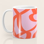 Pink Retro Lines Modern Abstract Brush Shapes Midcentury Line Shapes Vintage Coffee Mug Gallery Image 3
