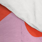 Pink Retro Lines Modern Abstract Brush Shapes Midcentury Line Shapes Vintage Comforter Gallery Image 4