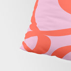 Pink Retro Lines Modern Abstract Brush Shapes Midcentury Line Shapes Vintage Pillow Sham Gallery Image 4
