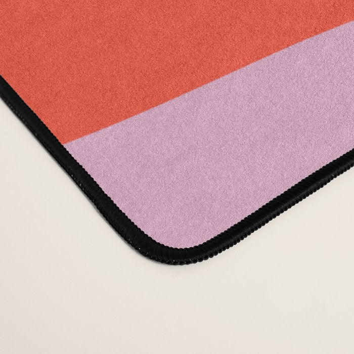 Pink Retro Lines Modern Abstract Brush Shapes Midcentury Line Shapes Vintage Desk Mat Gallery Image 4