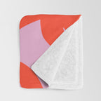 Pink Retro Lines Modern Abstract Brush Shapes Midcentury Line Shapes Vintage Throw Blanket Gallery Image 3