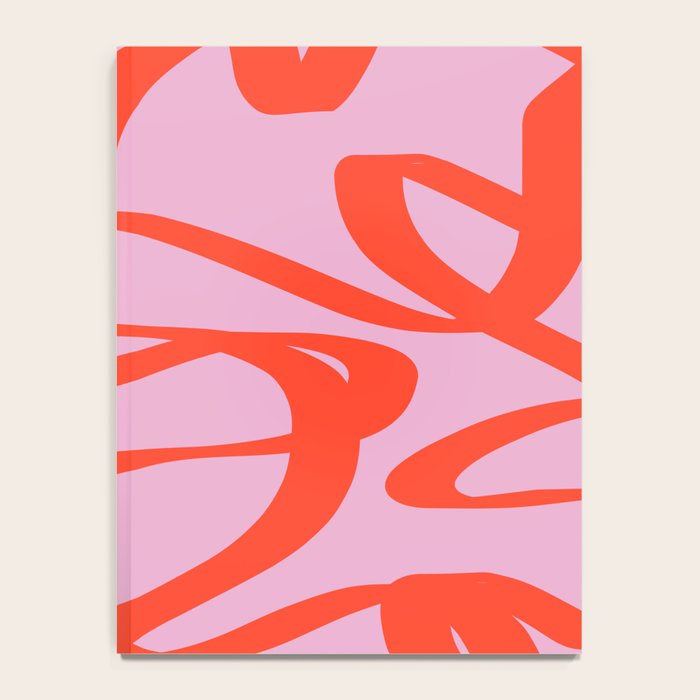Pink Retro Lines Modern Abstract Brush Shapes Midcentury Line Shapes Vintage Notebook Gallery Image 4