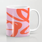 Pink Retro Lines Modern Abstract Brush Shapes Midcentury Line Shapes Vintage Coffee Mug Gallery Image 1