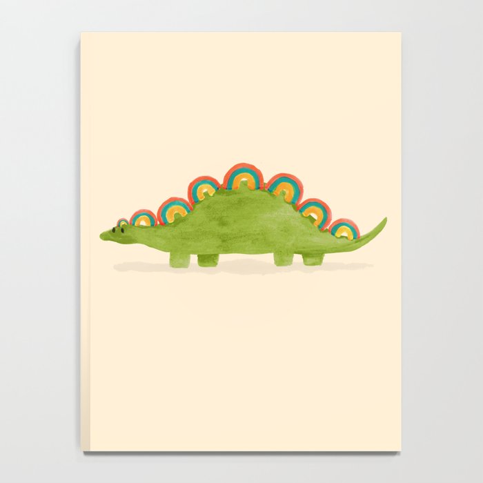 Rainbow colored dinosaur (stegosaurus) Notebook Gallery Image 4