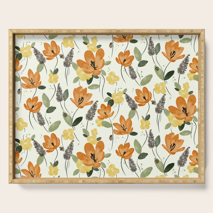Evening Glow Meadow Serving Tray Gallery Image 1