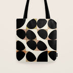 mid century black geometric shapes Tote Bag Gallery Image 1