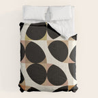 mid century black geometric shapes Comforter Gallery Image 6