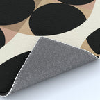 mid century black geometric shapes Rug Gallery Image 4