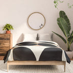 mid century black geometric shapes Comforter Gallery Image 3