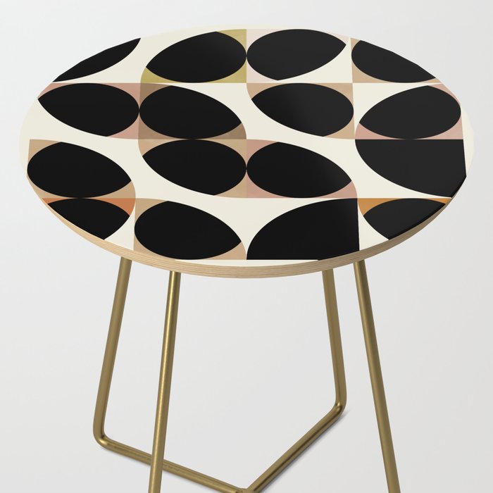 mid century black geometric shapes Side Table Gallery Image 2
