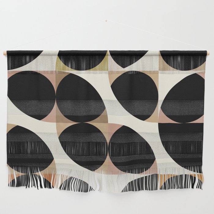 mid century black geometric shapes Wall Hanging Gallery Image 1