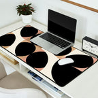 mid century black geometric shapes Desk Mat Gallery Image 2