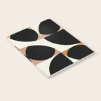 mid century black geometric shapes Notebook Gallery Image 2