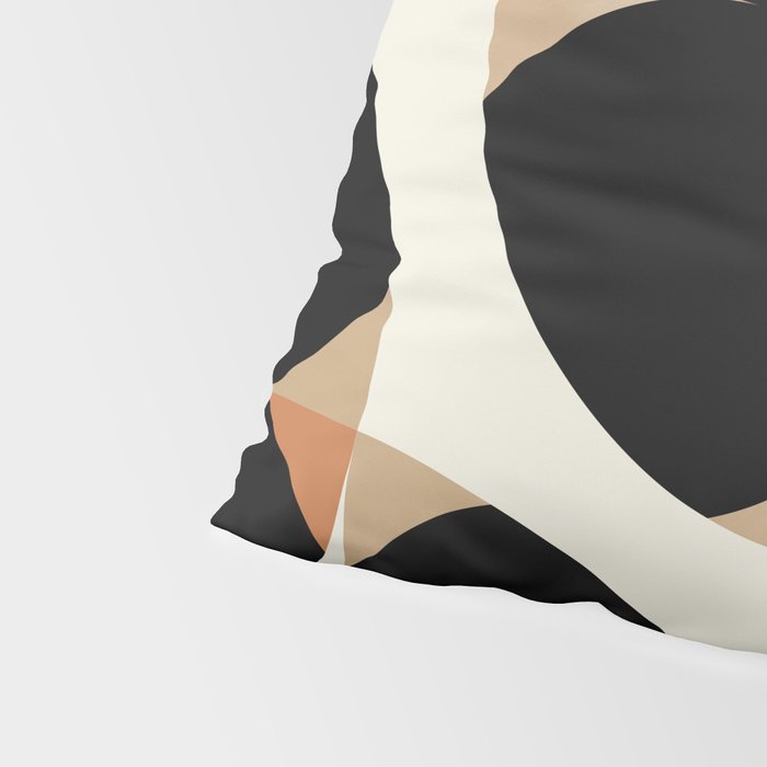 mid century black geometric shapes Pillow Sham Gallery Image 4